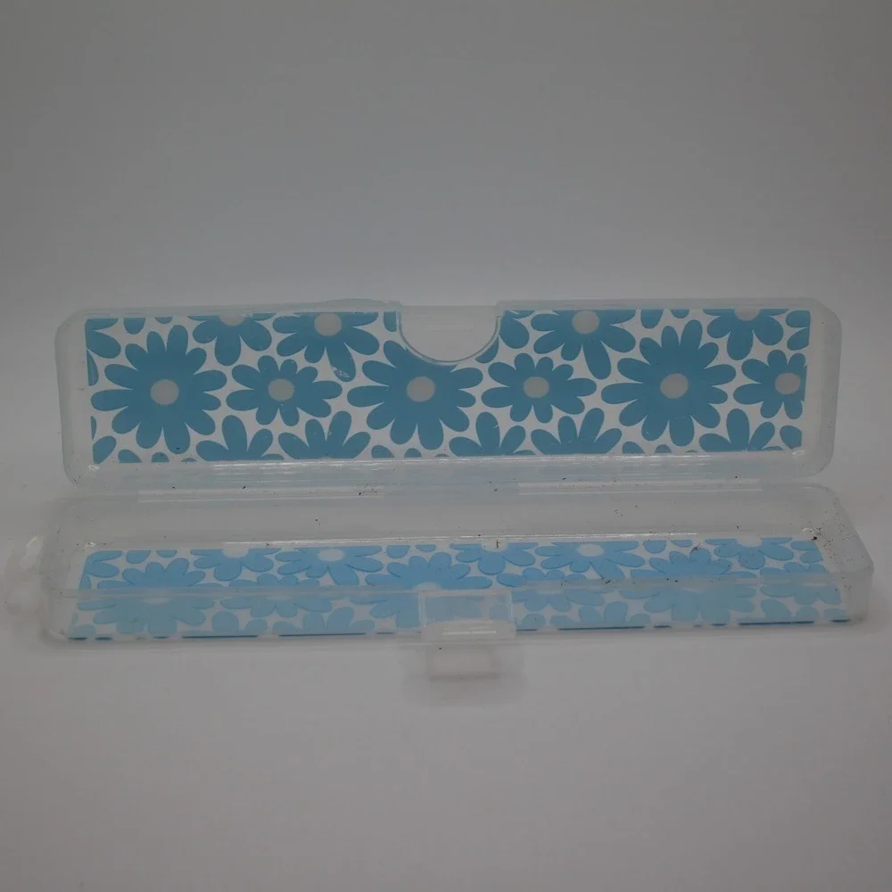 Pen Gear Pencil Case Blue Floral School Supply Organizer Storage